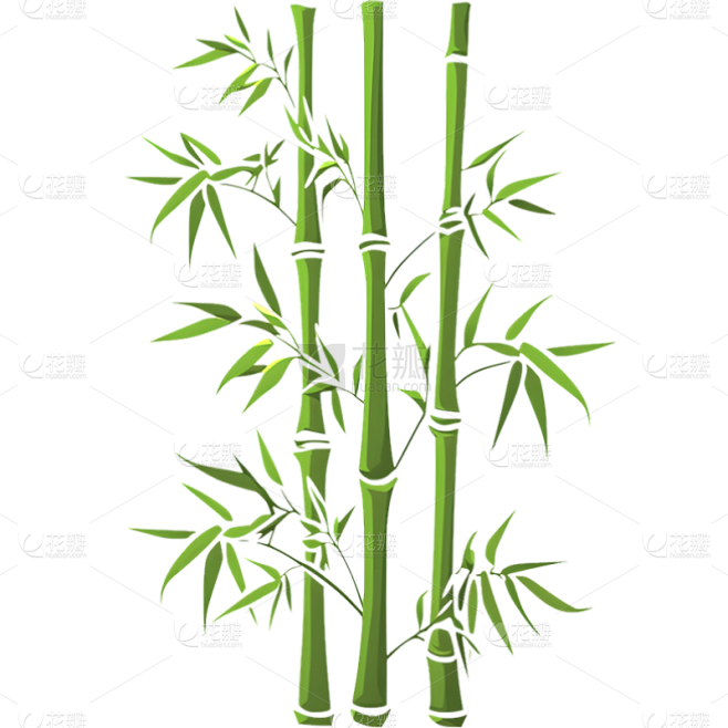 植物通用绿色矢量竹子元素素材