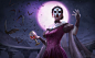 The Midnight Countess, Luisa Preissler : Playmat design for cardmarket.com. Collaboration with Klaus Scherwinski.