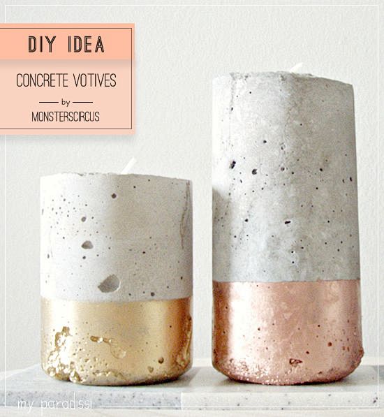 DIY Concrete votives...