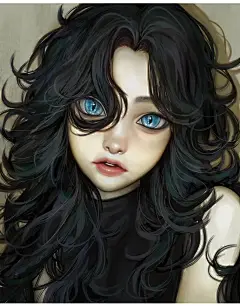 超酷的少女插画，人物风格独特立体