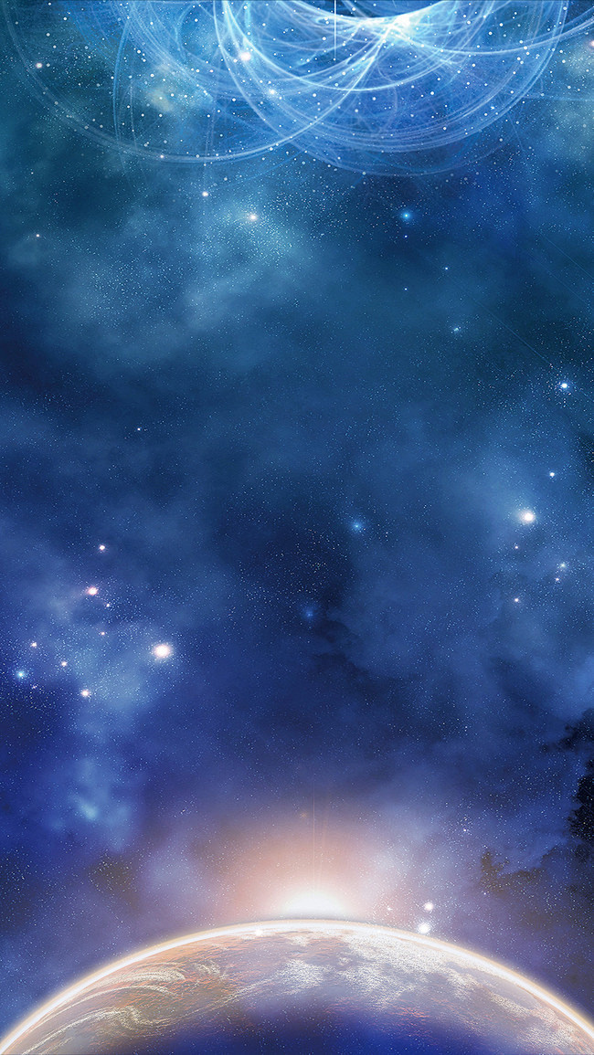 蓝色科幻星空科技星球H5- HTML素材...