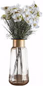 北欧式花瓶摆件客厅插花家居花瓶玻璃透明插花小清新干花花器客厅