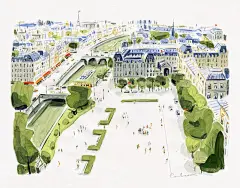 法国艺术家Dominique Corbasson的简约风格城市风景画 - 灵感日报 :   法国插画家Dominique Corbasson的作品相当写意。他的城市风景画尝尝有着大面积的留…