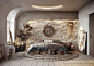 Wabi sabi style in the new project bedroom