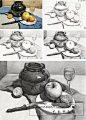 正版2016敲门砖系列 画吧1+1 素描静物2 李家友素描基础入门-淘宝网