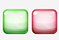 手绘图标 https://88ICON.com 绿色红色 玻璃质感 图标