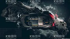 壁纸  - 源文件下载【酷图网】汽车,布加迪,超清,机械美感,W16