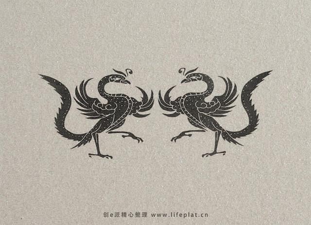 中国古代传说中的瑞鸟——凤凰的纹样图腾