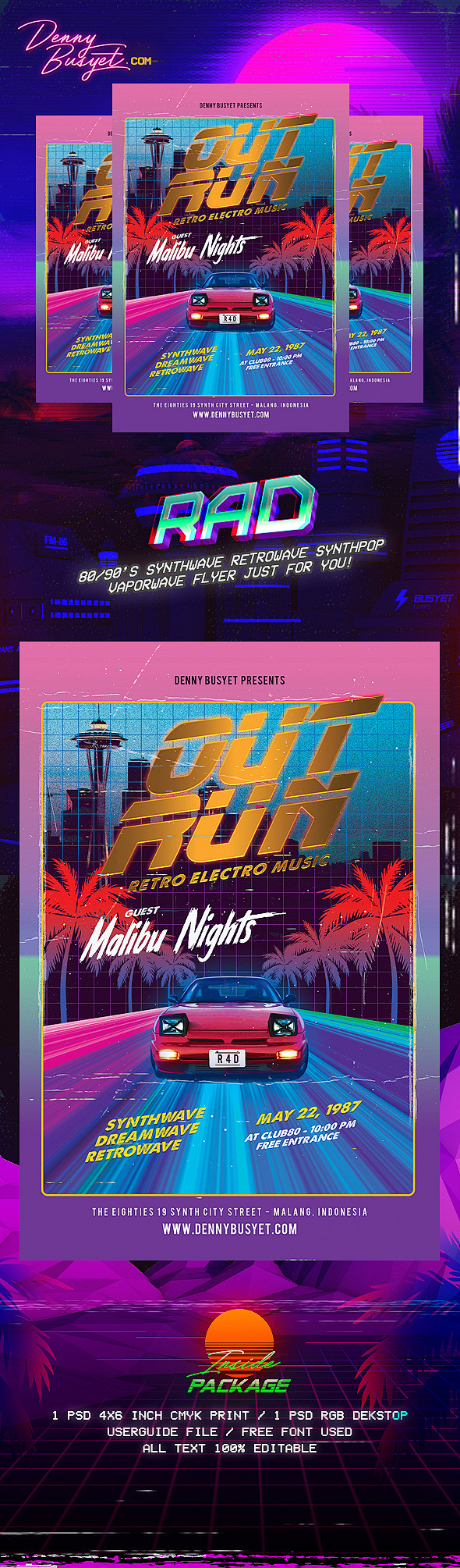 Out Run 80's Synthwa...
