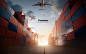 Seaport Logistics Poster Template 9款创意港口国际贸易海运物流集装箱海报展板招贴设计PSD分层源文件素材 - UIGUI