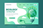 Ecology concept landing page template Fr... | Free Vector #Freepik #freevector #freebusiness #freetree #freetechnology #freetemplate