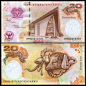 全新UNC 巴布亚新几内亚20基纳 2008年Kina纪念钞 外国纸币Q079-4