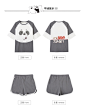 Gukoo/果壳睡衣咱们裸熊家居服女纯棉家居服熊猫居家服女士夏款-tmall.com天猫