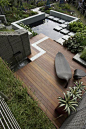 garden with decking and stretch of water