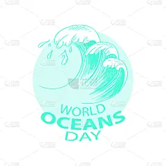 概念,海报,海洋,白昼,贺卡,海滩,动物,证章,波浪,水生动植物