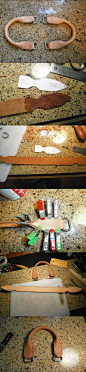 Leather handle tutorial: 