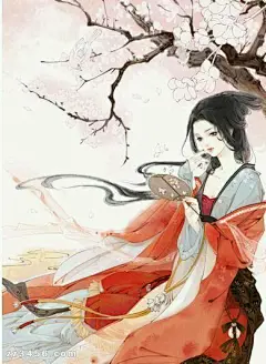 十张漂亮的古风美女插画分享