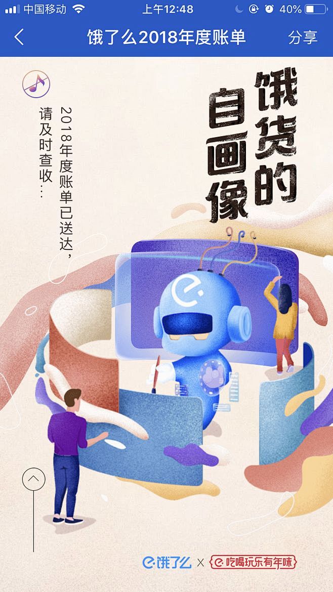 h5活动专题页 年度账单 自画像