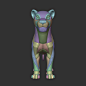 Stylized Lion Blockout