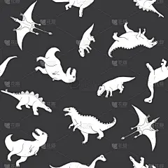 可爱的,举起手,四方连续纹样,卡通,球座,侏罗纪,壁纸,动物,儿童,绘制