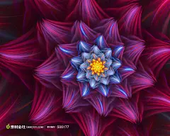 梦幻炫彩花纹发光壁纸图片设计