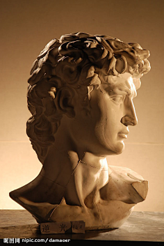 石膏油画方块体人体