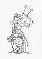 Funny Sketching  and a part of Archives de Feerie croquis 1 et 2, Jean-Baptiste Monge : Samples of Sketches