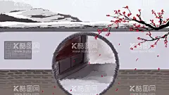 中国风古建筑  - 源文件下载【酷图网】中国风,古建筑,创意,插画,手绘