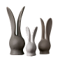 北欧风装饰PNG 陶瓷兔头 现代简约艺术风装饰元素素材png