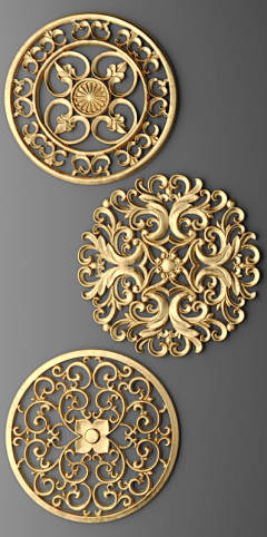 3d rosette molding