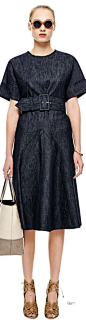 Derek Lam ● 2014, Belted Denim Dress