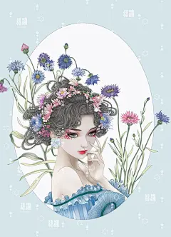 少女 文艺 封面 插画 青冈木原创作品