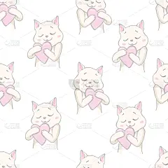 可爱的,宠物,猫,式样,符号,华丽的,纺织品,壁纸,动物,爱