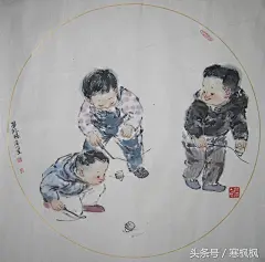 【80后美女画家潘川的童趣水墨画作品】
小時候，幸福是件簡單的事；長大了，簡單是件幸福的事⋯⋯