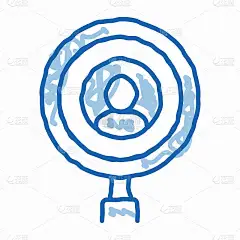 检查选民涂鸦图标手绘插图