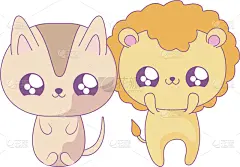 可爱的,猫,狮子,可爱,创造力,自然,动物园,概念,野生动物,收集