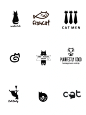 极简可爱猫元素logo设计｜灵感分享