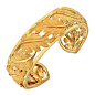 BUCCELLATI Gold Leaf Cuff Bracelet – Betteridge
Openwork leaf motif cuff bracelet, in hand-engraved, 18k yellow gold, with hinge on one side, signed Federico Buccellati Italy.

Renowned for their incredible skill in working with gold, Buccellati’s delicat