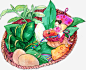手绘粽子盘子端午节免抠png素材_新图网ixintu.com