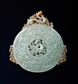 A Rare Chinese Eastern Zhou Dynasty Jade And Bronze Pendent. Between 1600B.C.- 1050 B.C..: 玉石