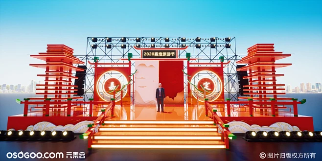 3D舞台舞美设计 舞台设计中国风舞美-花瓣网