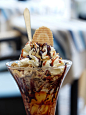 Ice Cream With Nuts and Wafer