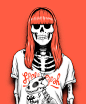 Bones brigade on Behance #插画#