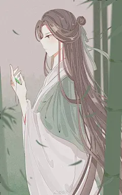 动漫人物手绘图，古风少年，男男
