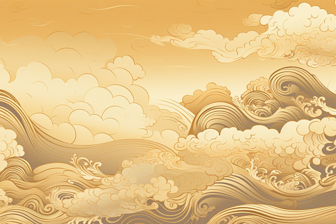 中国风复古云纹背景素材图片