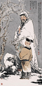 [转载]【雅歌】跃马塞上雪 <wbr> <wbr>铁线胜范公 <wbr> <wbr>周一新中国画欣赏