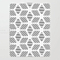 几何行的行钻石形状部落民族图案简单简单化的最小黑白海报由aej_design -大作