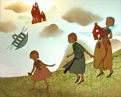 小纸船的梦：三维纸质插画