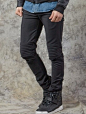 【SNAP LOOK】 原创 高品质 男士高端机车拉链修身休闲裤长裤-淘宝网