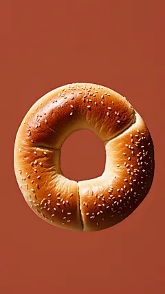 贝果，新鲜，可口，有食欲，静物摄影，局部特写，微距，海报，冲击力 (16)